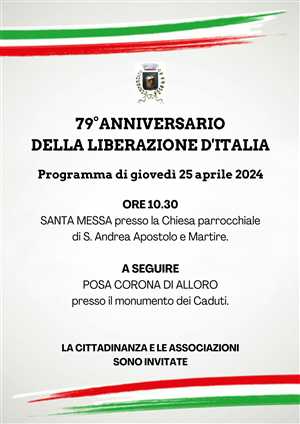 79° Anniversario della Liberazione d'Italia